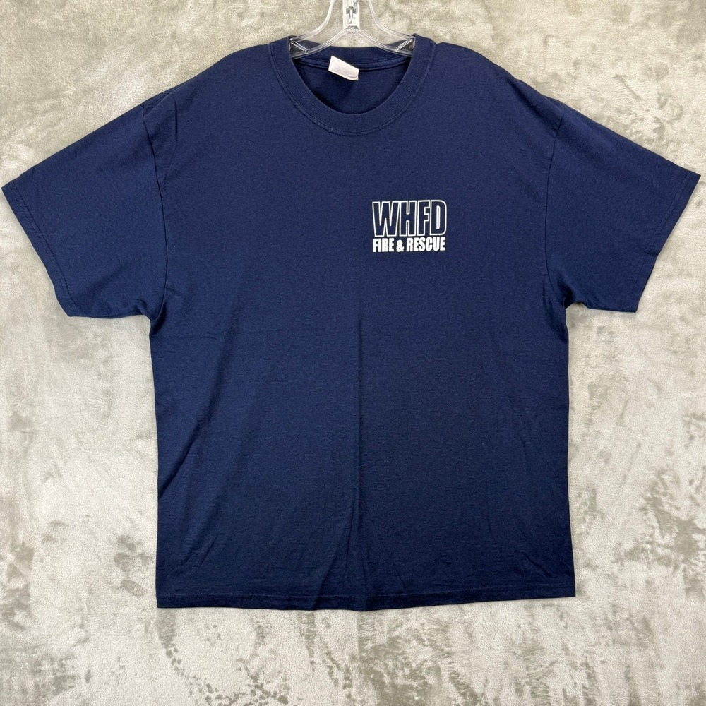 VTG Port and Company‎ Mens Woodland Hills Fire and Rescue T-Shirt Navy XL
